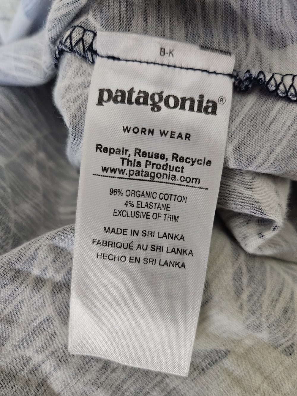 Patagonia Amber Dawn Blue & White Floral V-Neck Sundress - Picture 5 of 5